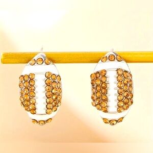 🏈Brand new Rhinestone Football Earrings